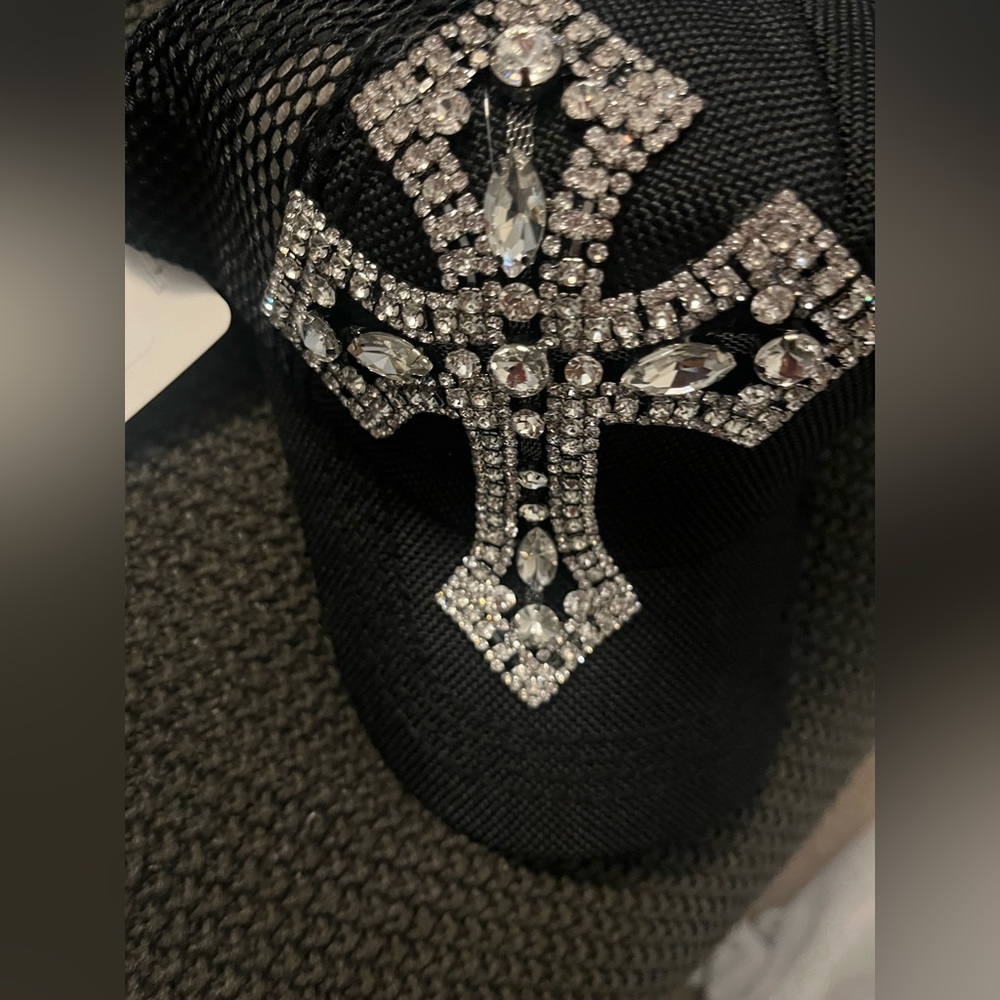 Bling Boutique Cross Trucker Hat